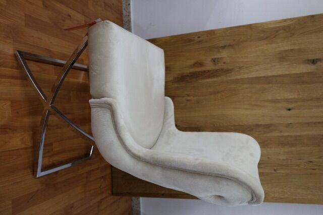 Esszimmerstuhl + Samt Stoff+ Metall Gestell + Chester 