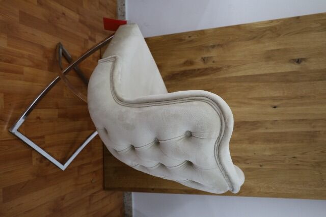Esszimmerstuhl + Samt Stoff+ Metall Gestell + Chester 