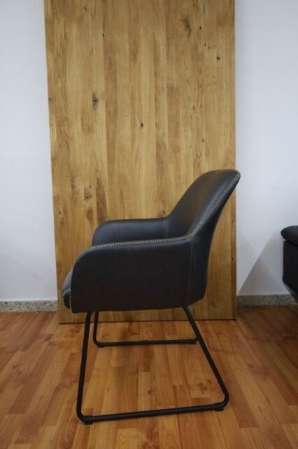 Esszimmerstuhl Stuhl + Kunststoff Leder + Holz Gestell + Neu auf Lager 