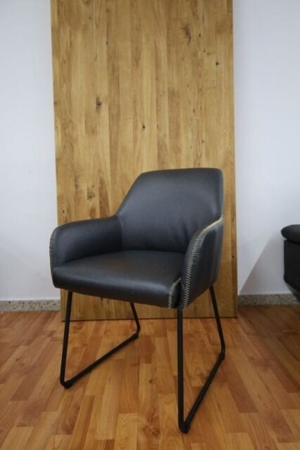 Esszimmerstuhl Stuhl + Kunststoff Leder + Holz Gestell + Neu auf Lager 