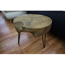 Couchtisch Beistelltisch + Massivholz + Wurzelholz + Voll MASSIV