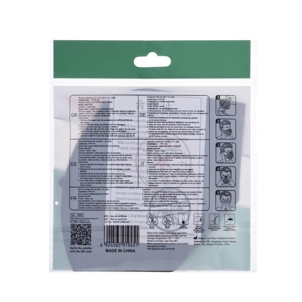 FFP2 Masken Halbmasken - Schutz CE 0370 schwarz