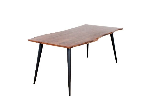 Esstisch Massivholz Akazie + Nadelfuß Gestell 140x100 cm 