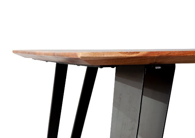 Esstisch Massivholz Akazie + Schweizer Kante 160x100 cm 