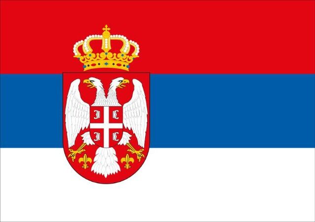 Serbien Flagge  90cm X 150cm mit Ösen