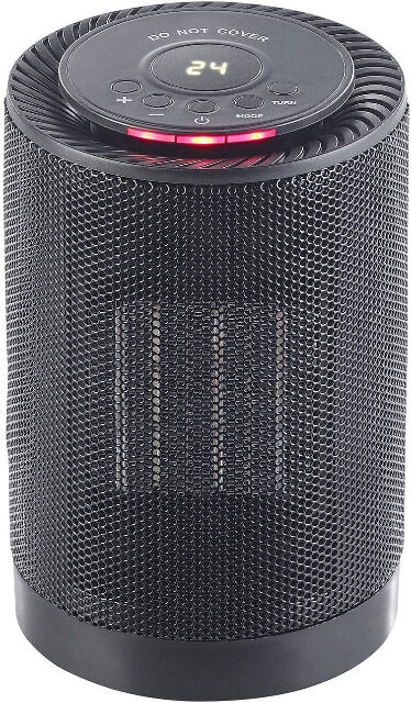 Carlo Milano Keramiklüfter Digitaler Keramik-Tisch-Heizlüfter, 3 Stufen & Oszillation, 1.200 Watt Standheizung, Ventilator,Heizkörper,Winter