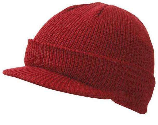 Herren Winter Mütze mit Schild Beanie Snowboard von Myrtle Beach