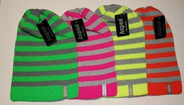 Aspen Winter Collection Beanie-Mützen für Damen in Neon-Farben