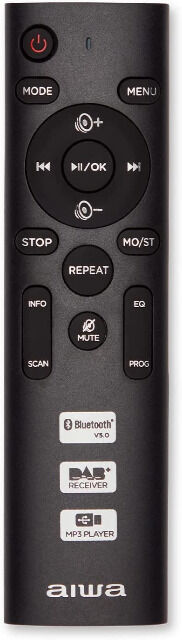 Aiwa BBTC-660DAB/MG Grau Tragbares Hifi Radio mit CD, Kassttendeck, Bluetooth,DAB+,USBCD-Player, Kassettenspieler, Radio, FM, Ghettoblaster