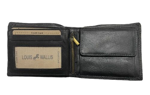 Herren Leder  Geldbörse Geldbeutel von Louis Wallis