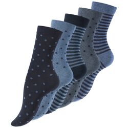 Damen Socken mit modischen Designs - 5er Pack