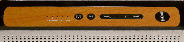 Denver BTS-200 silberfarben MK2 Bluetooth Lautsprecher im Retro Design mit 2 x 5W Lederhalterung Musik kabellos Wireless Bluetooth