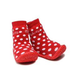 Rote Playshoes-Baby-Aqua-Socken/Wasserschuhe mit Polkadot-Print