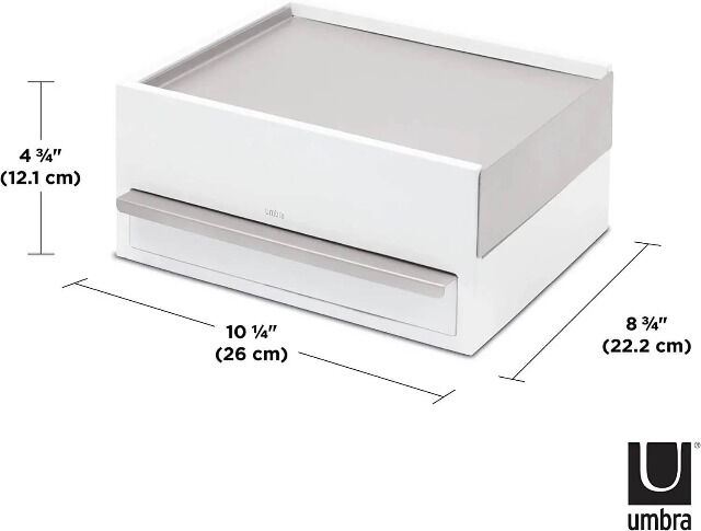 Umbra STOWIT Schmuckkasten 290245-670 in White/Nickel Design Schmuckbox Etui Aufbewahrung Schmuckkästchen Schmuckablage Schmuckaufbewahrung 