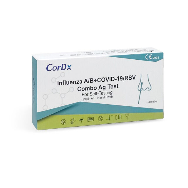 CorDx - Combo Selbsttest 4in1 - Schnelltest Covid 19 + Influenza A+B ...