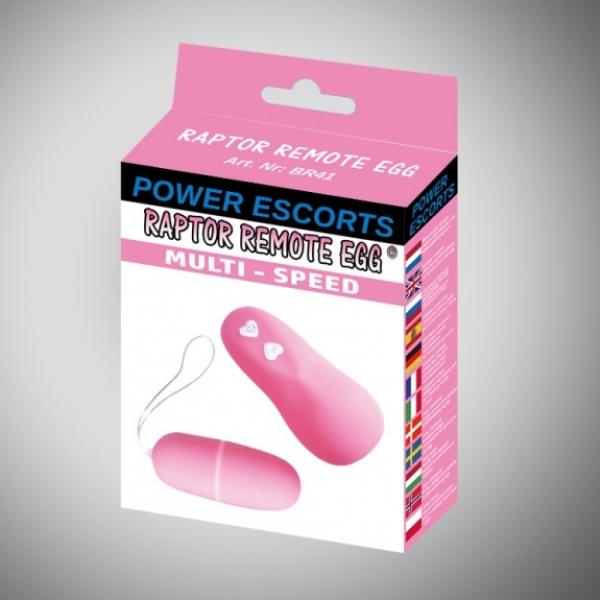 Power Escorts - BR41 - Raptor Remote Egg - Schwarz, Pink und Lila - Betrieb mit normalen AAA-Batterien
