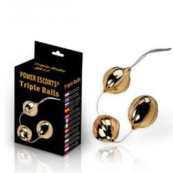 Power Escorts Gold Triple Balls – schwere, große Benwa-Bälle – BR17
