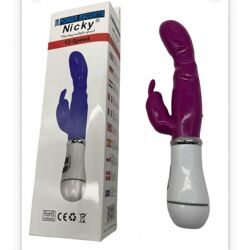 Power Escorts Nicky G Spot Vibrator - Rabbit - Purple - Black - Pink