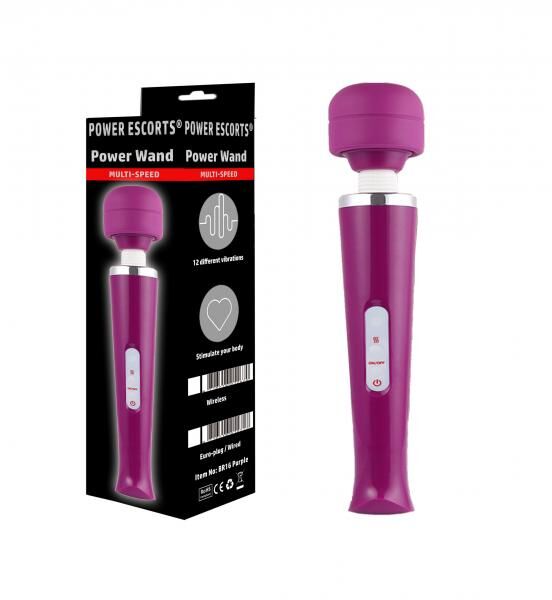 Power Escorts Power Wand Massagegerät – 12 Geschwindigkeiten – Pink – BR16 kabellos