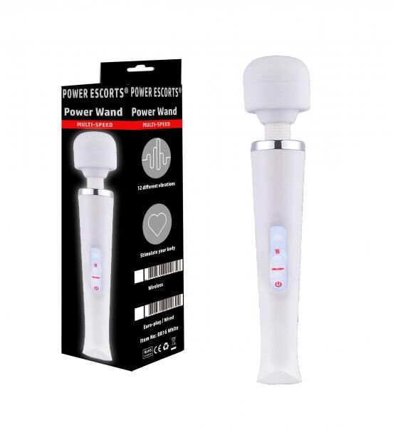 Power Escorts Power Wand Massagegerät – 12 Geschwindigkeiten – Pink – BR16 kabellos