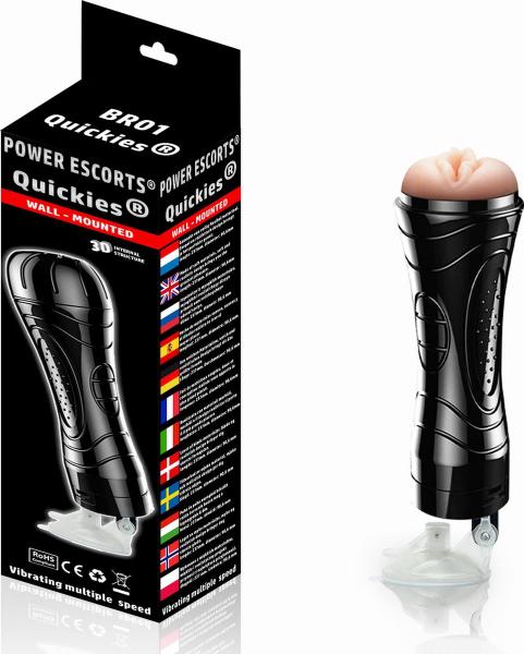 Power Escorts Quickies Wandmontierter Masturbator - 7-Gang - 24 CM - BR01