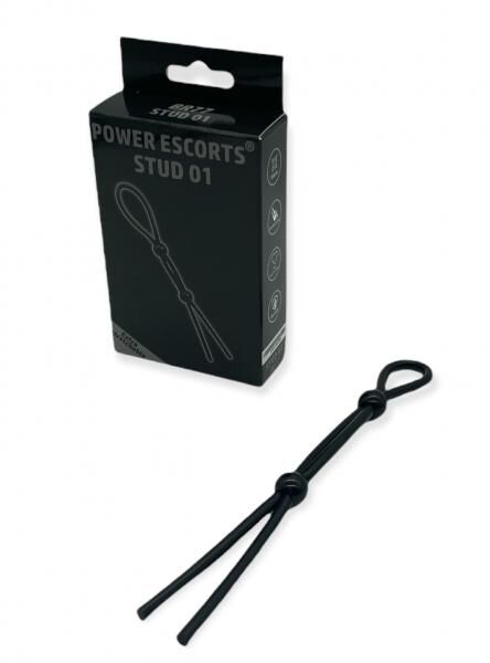 Power Escorts - BR77 - Stud 01 - Locked Up - Stud Ring - Schwarz - Keine Farbbox, Verpackung in Plastiktüte