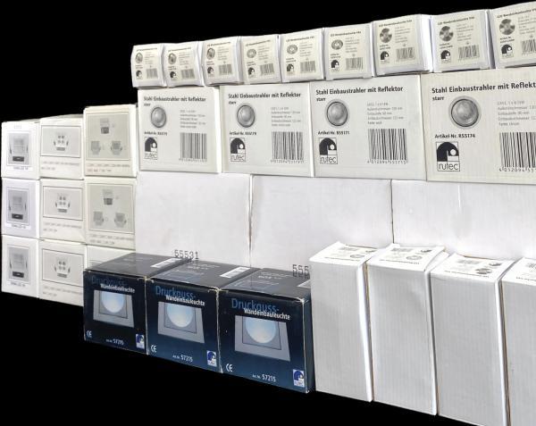 Großhandel Rutec Einbaulampen Strahler, Beleuchtungstechnik, LED Einbaulampen, LED Deckenleuchten, LED Einbauspots Restposten