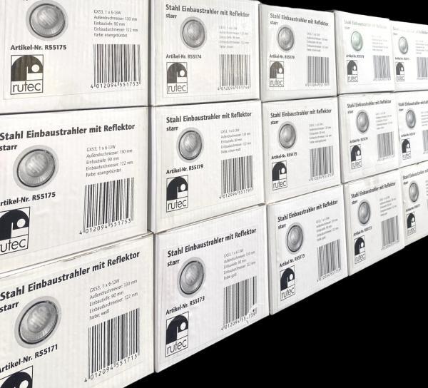 Großhandel Rutec Einbaulampen Strahler, Beleuchtungstechnik, LED Einbaulampen, LED Deckenleuchten, LED Einbauspots Restposten