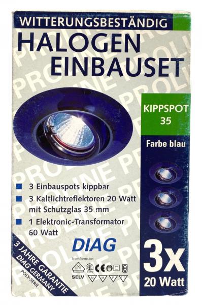 Paulmann, DIAG Einbauspots Beleuchtung Halogen Licht Leuchtmittel dimmbar Kippspot Kaltlichtreflektoren Restposten, Großhandel