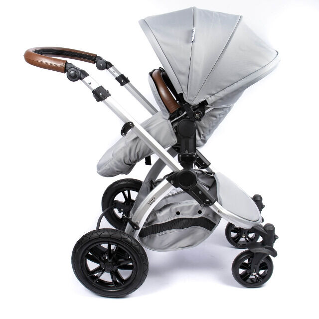 Blij´r Sam grau 2in1 Luxus Kombi Kinderwagen 360 Grad drehbar Buggy Baby Babyschale Sportbuggy Neugeborenes Eltern Spazieren Wandern  Urlaub