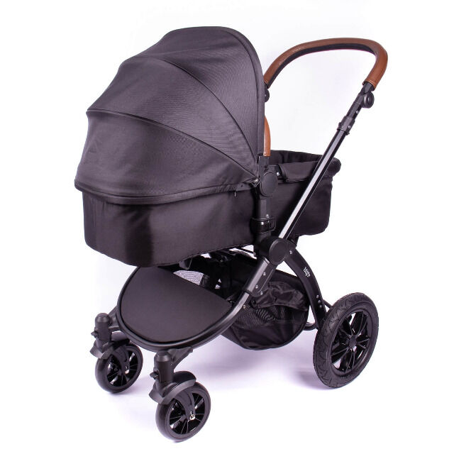 Blij´r Sam schwarz 2in1 Luxus Kombi Kinderwagen 360 Grad drehbar Buggy Baby Babyschale Sportbuggy Neugeborenes Eltern Fahren Wandern Laufen