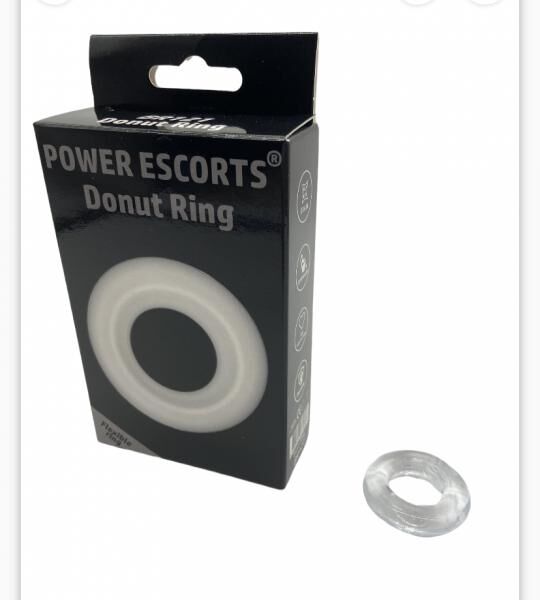 Power Escorts Donut Cockring - Clear - BR121