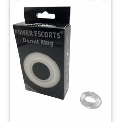 Power Escorts Donut Cockring - Clear - BR121