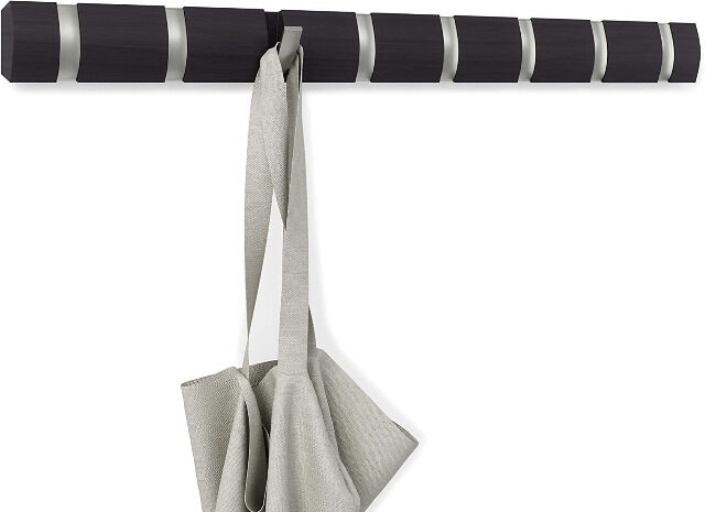 Umbra Hooks Flip 8 318858-1143 Garderobenhaken DRFT/NKL Wandhaken Kleiderhaken Kleideraufhänger Kleidung Haken Garderobe Jackenhaken