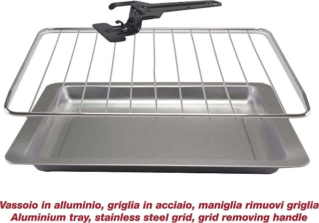 Beper 90.886 Elektrischer Backofen mit 45 Liter Fassungsvermögen und 2000 Watt Leistung E-Ofen portabler Backofen Grillrost Küche Herd Röhre