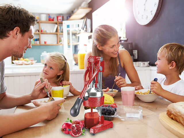 Beper MD.404 Professionelle Granatapfelpresse und Zitruspresse mit ergonomisch gummierten Hebel