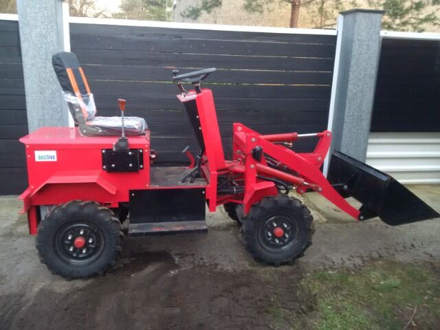 Elektro Hoflader Radlader Wheel Loader  BestLine 450e  mit Schaufel und Palettengabel Hubkraft 450Kg