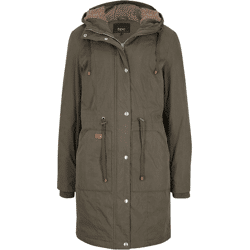 Damen Parka gefuettert oliv