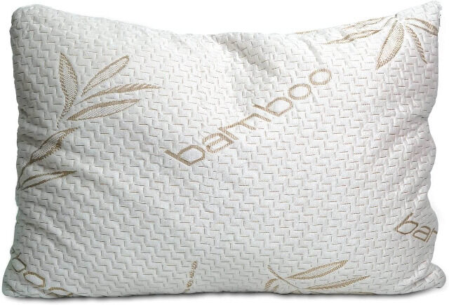 Sleepsia Bambuskissen Kingsize 40 x 80 cm (1er-Pack) mit geschreddertem Memory Schaum Bettwäsche ausruhen Memory-Foam Kopfkissen schlafen