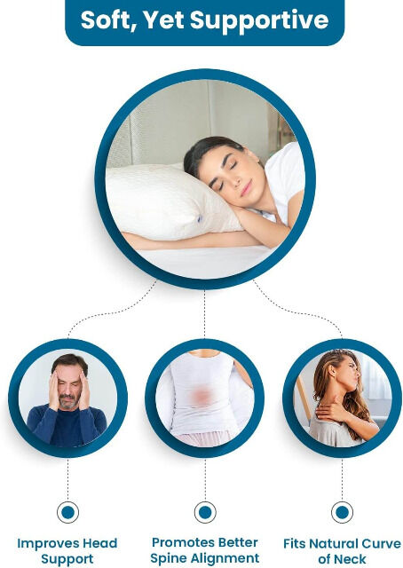 Sleepsia Bambuskissen Kingsize 40 x 80cm (2er-Pack) mit geschreddertem Memory Schaum Bettwäsche ausruhen Memory-Foam Kopfkissen Schlafzimmer