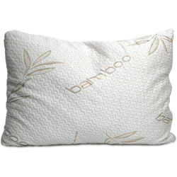 Sleepsia bamboo pillow queen size 40 x 70 cm (1-pack) with shredded memory foam bedding rest memory foam pillow sleep