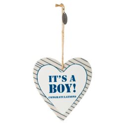 Riverdale 'It's a Boy' bügel in Herzform aus blauer Keramik
