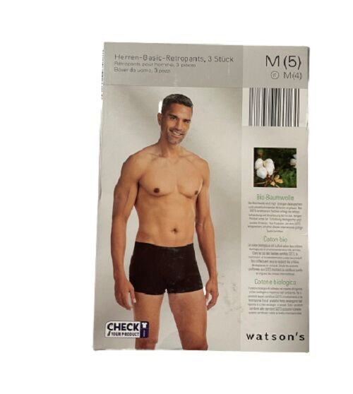 Men's briefs 3-pack basic retro pants black and white