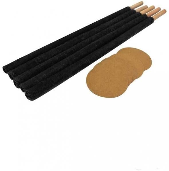 Wachsfackeln 10er-Pack, 45 cm, ca. 60 Min. Laufzeit mit Tropfschutz