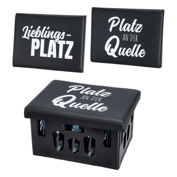 Bierkastensitz Sprüche, 2/s, ca.43x33cm