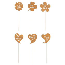 Gartenstecker All Year, rusty, 6/s, ca.33cmH