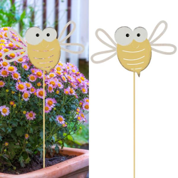 Garden plug metal bee, M, 52cmH