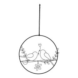 Hänger, Vogelpaar, Linie, gr., ca. 20cmD