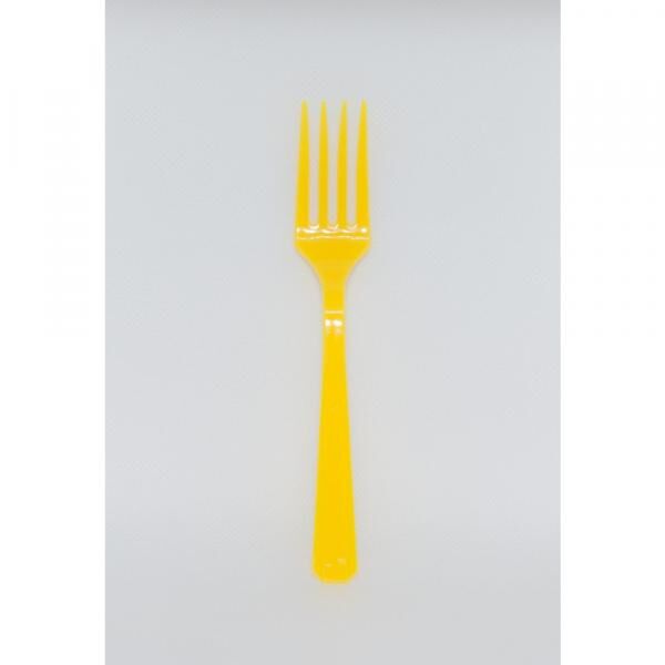 Amscan 20 robuste Kunststoff Gabeln, Gelb, Party