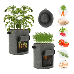 Pflanzsack aus Filz ca. 40x45cm, 70L, grau